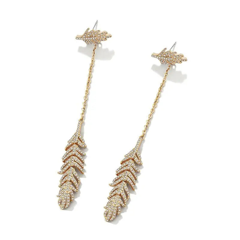 Feather Earrings - Silver Post Feather Jewelry-Jewearrings