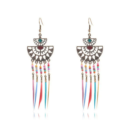 Feather Earrings Tassel-Jewearrings