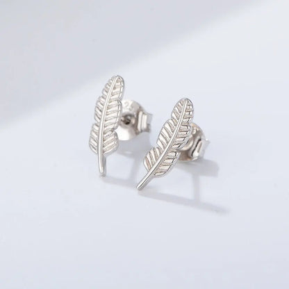 Feather Personality Stud Earrings-Jewearrings