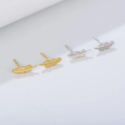 Feather Personality Stud Earrings-Jewearrings