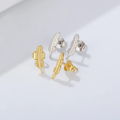 Feather Personality Stud Earrings-Jewearrings