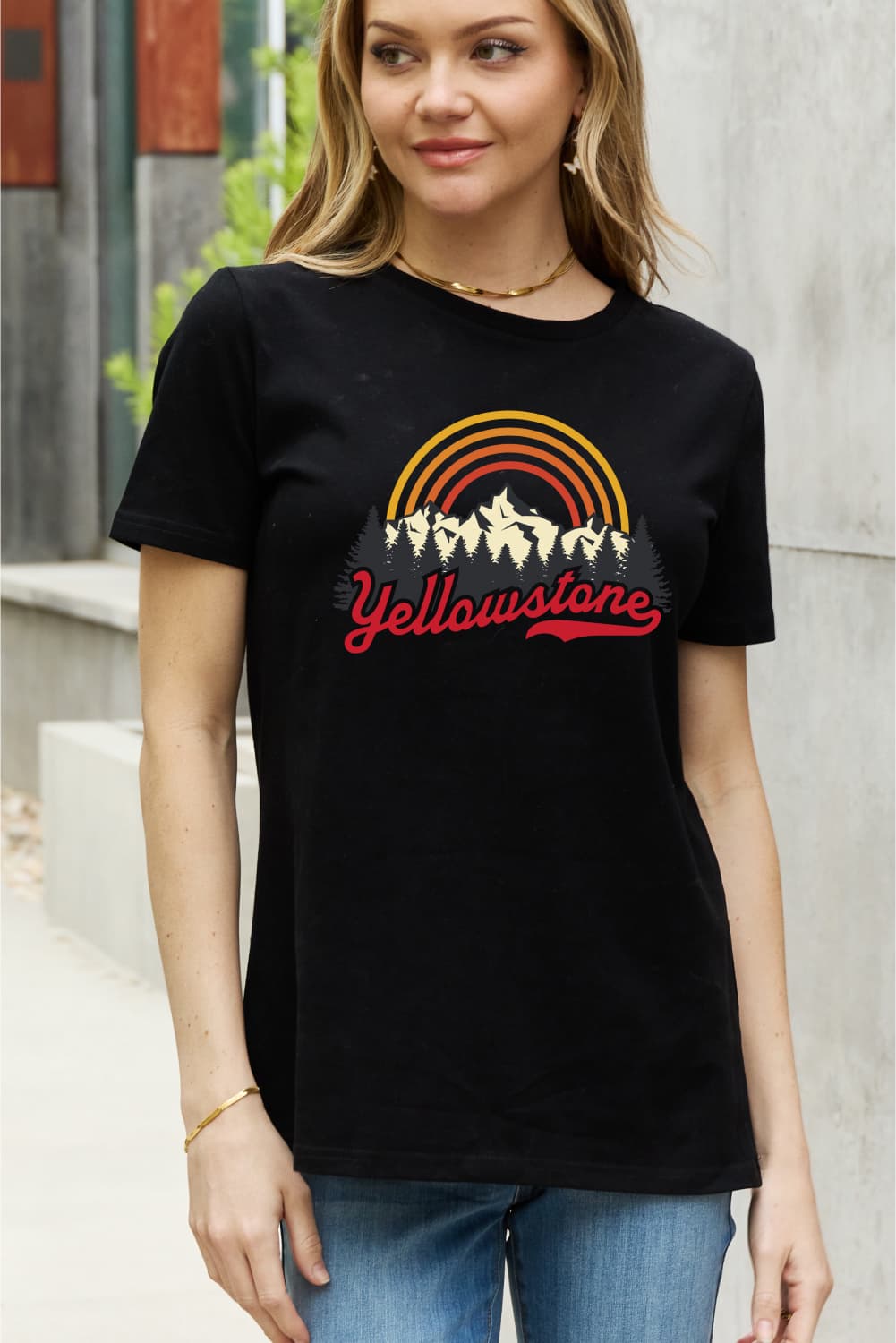 Simply Love Full Size YELLOWSTONE Graphic Cotton Tee-Jewearrings