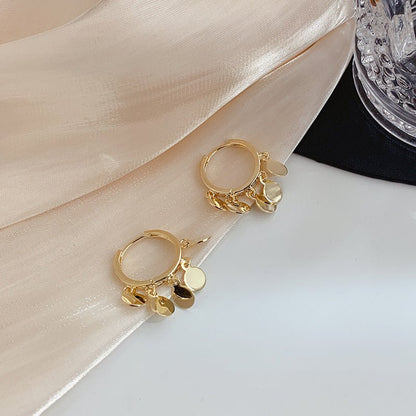 Female Niche Electroplating Gold Earrings-Jewearrings