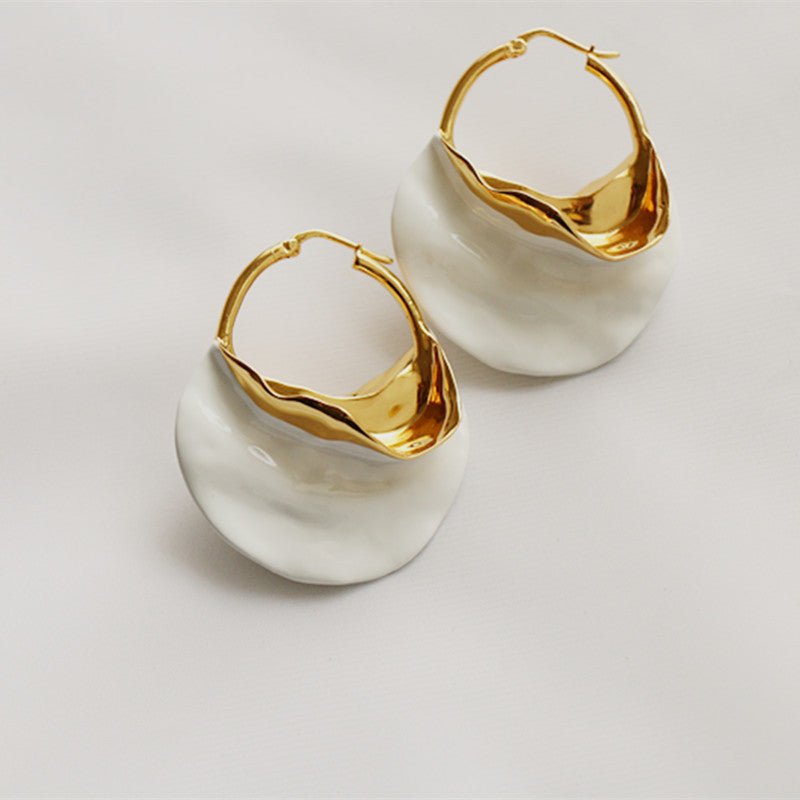 Female retro stereo big earrings-Jewearrings