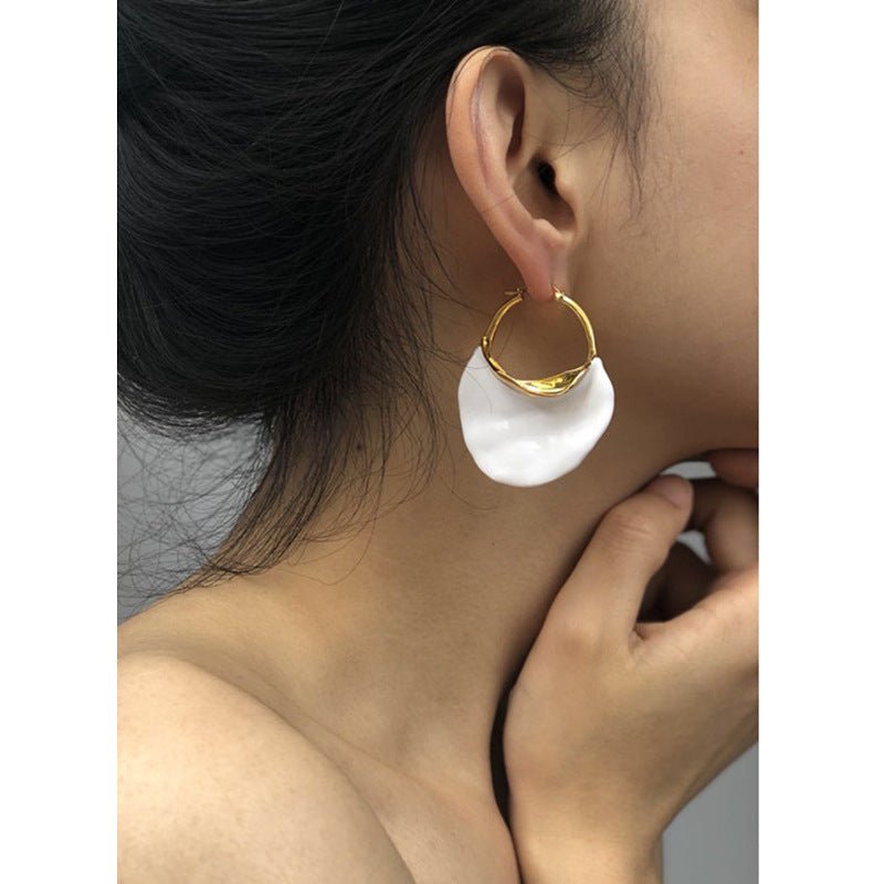 Female retro stereo big earrings-Jewearrings