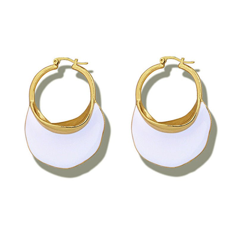 Female retro stereo big earrings-Jewearrings