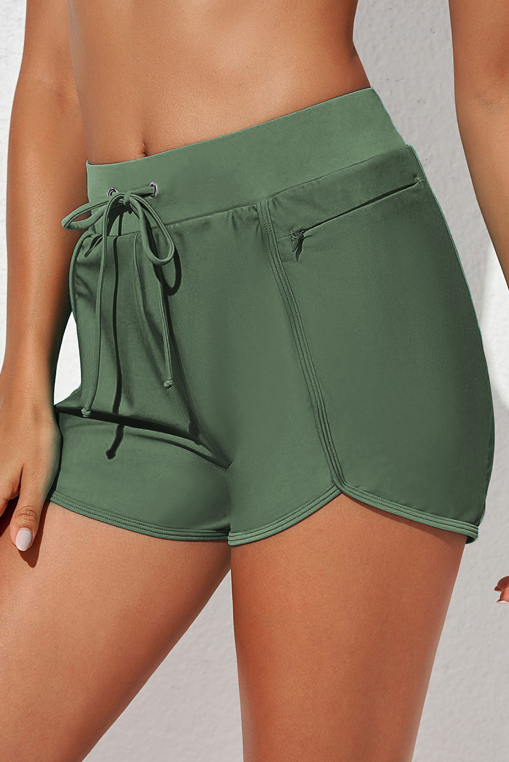 Drawstring Waist Swim Shorts-Jewearrings