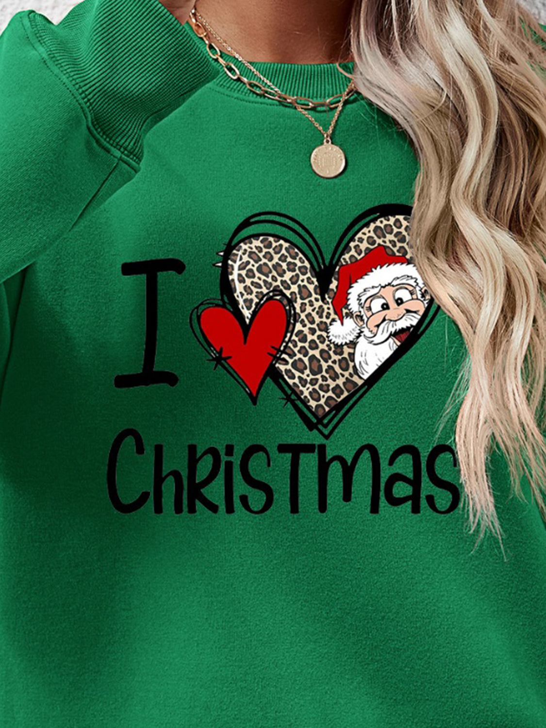 CHRISTMAS Graphic Round Neck Sweatshirt-Jewearrings