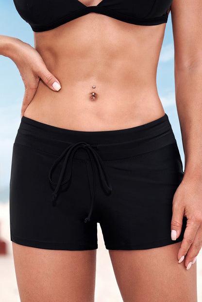 Full Size Run Contrast Drawstring Swim Bottoms-Jewearrings