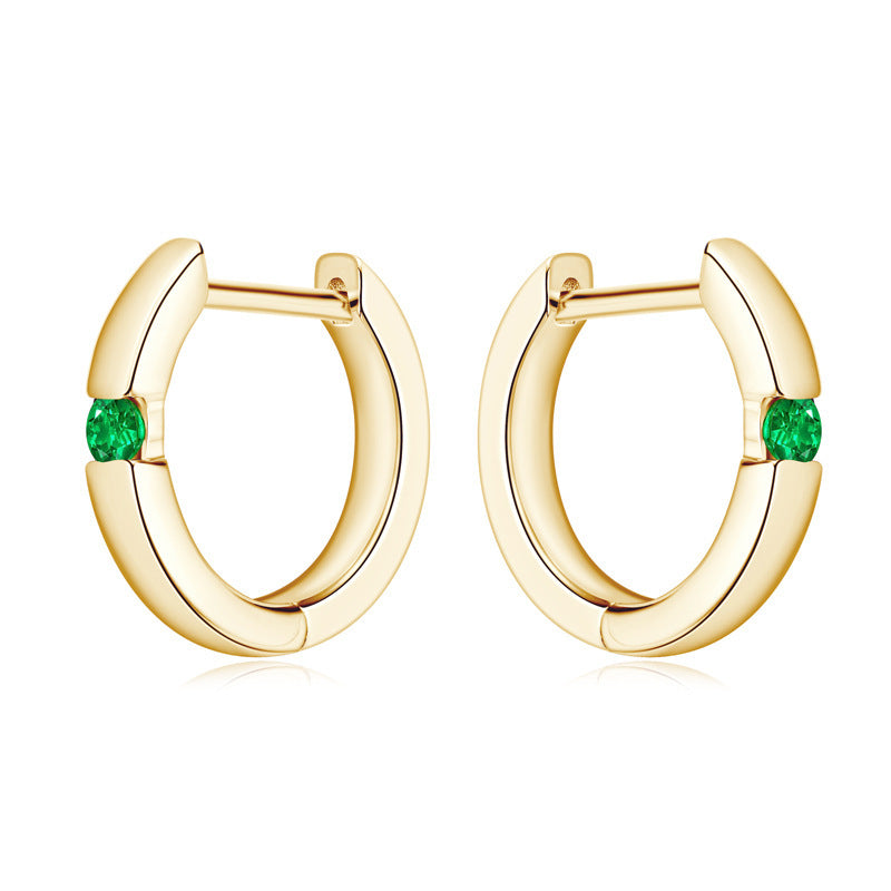 Women's Fashionable All-match Emerald Earrings-Jewearrings