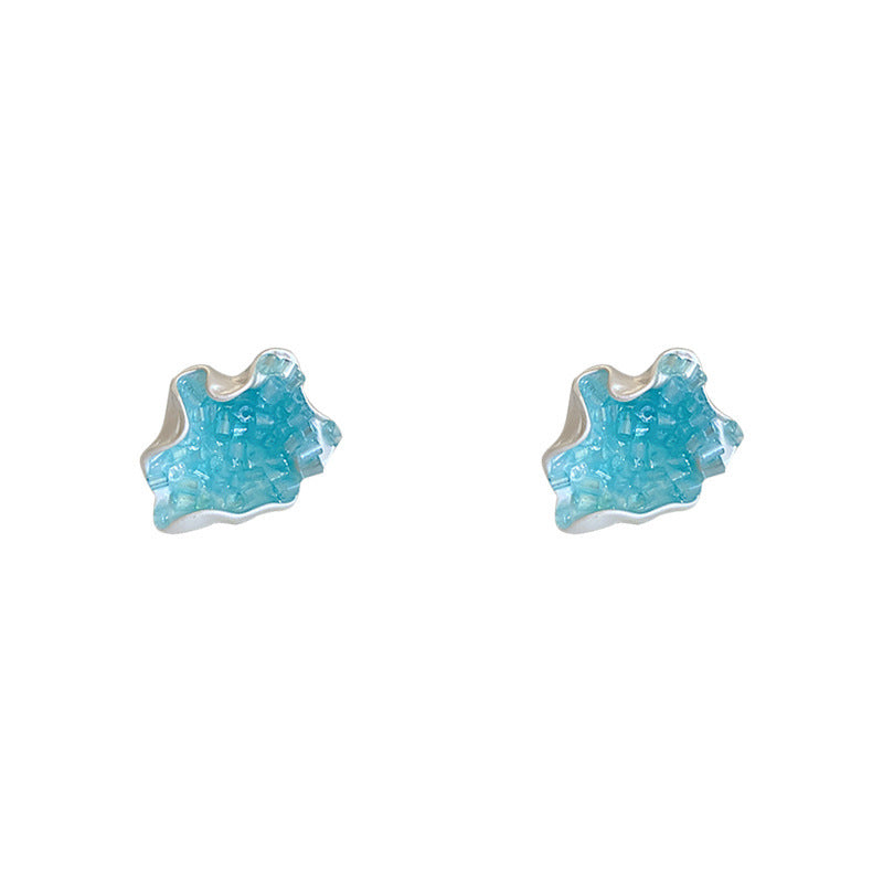 925 Silver Needle Irregular Rice Bead Stud Earrings-Jewearrings