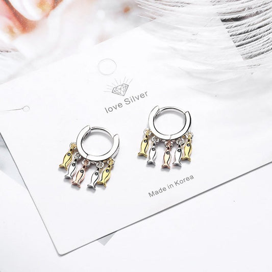 Fish Earrings Cute Fish Ear Buckle Earrings-Jewearrings