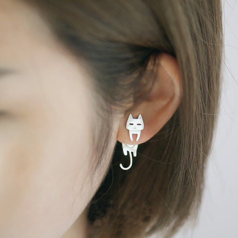 Fish Earrings Fashion Asymmetry 925-Jewearrings