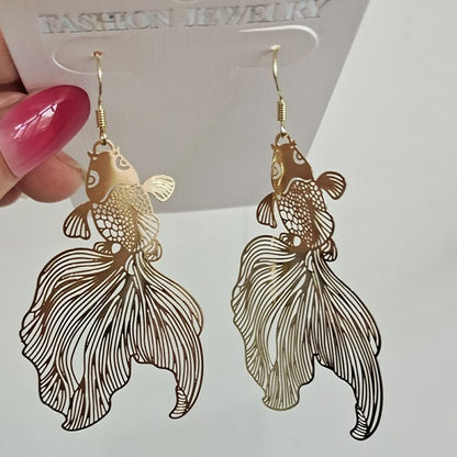 Fish Earrings Koi Goldfish Ji Earrings-Jewearrings