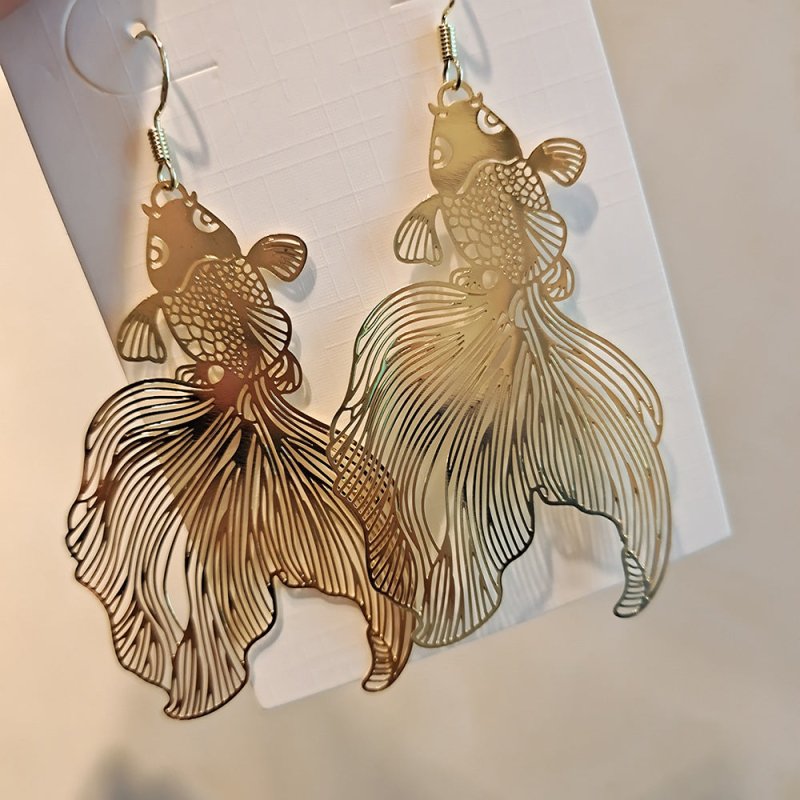 Fish Earrings Koi Goldfish Ji Earrings-Jewearrings