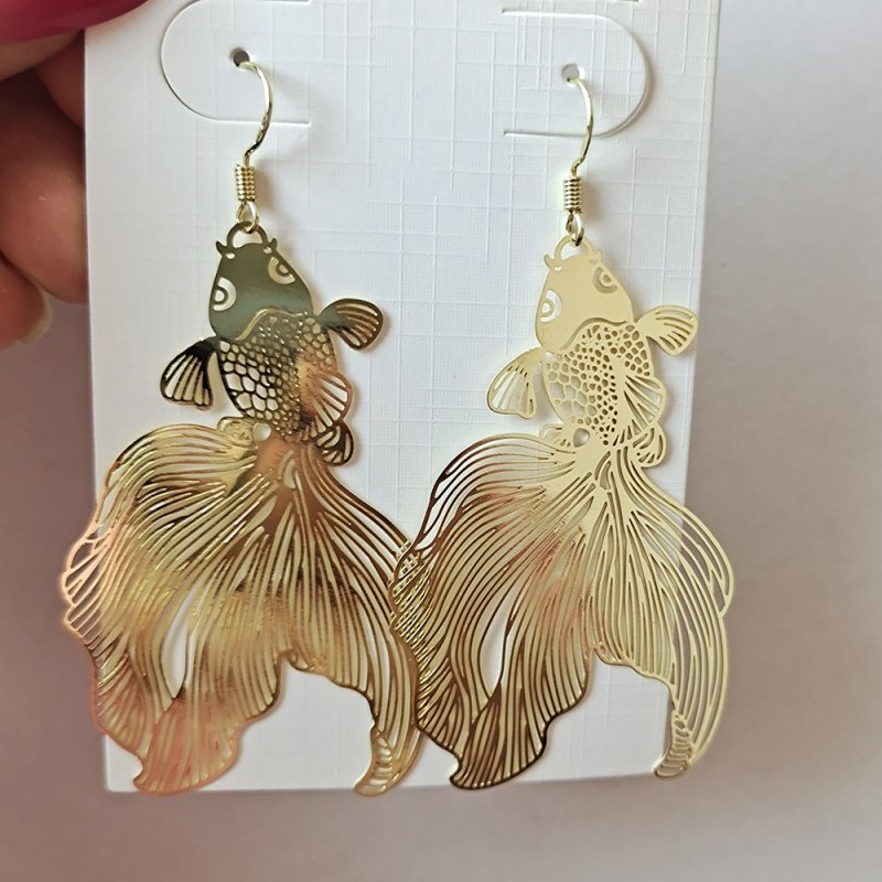 Fish Earrings Koi Goldfish Ji Earrings-Jewearrings