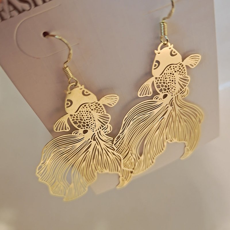 Fish Earrings Koi Goldfish Ji Earrings-Jewearrings