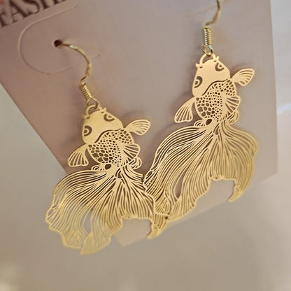 Fish Earrings Koi Goldfish Ji Earrings-Jewearrings