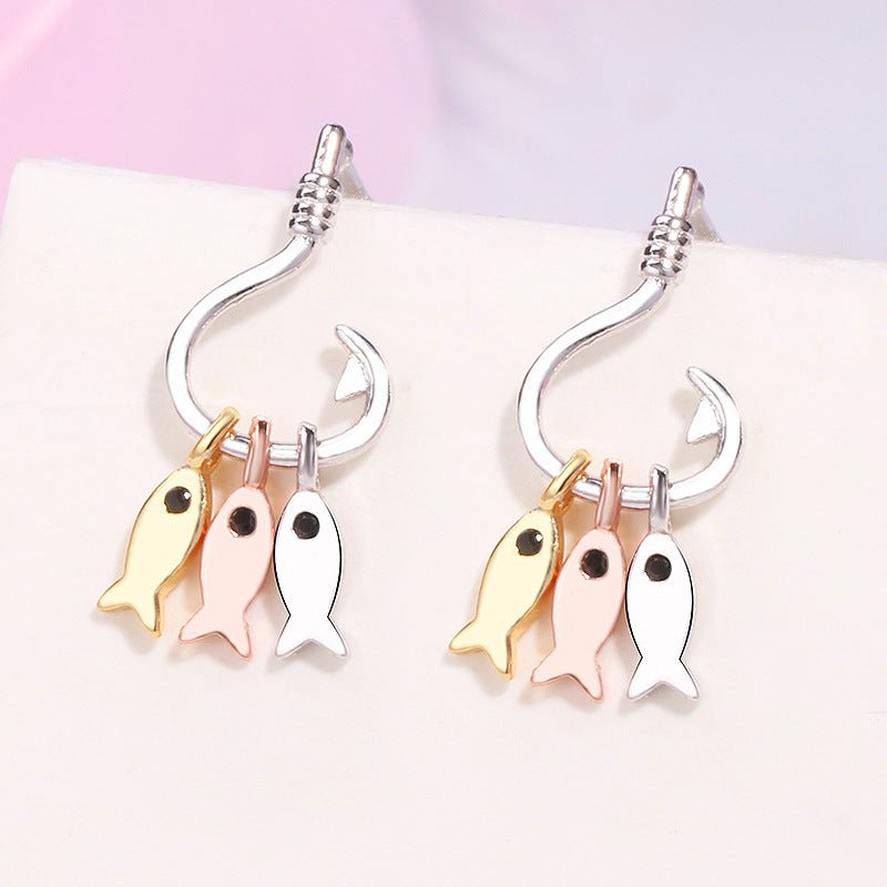 Fish Earrings Korean Style Personalized-Jewearrings