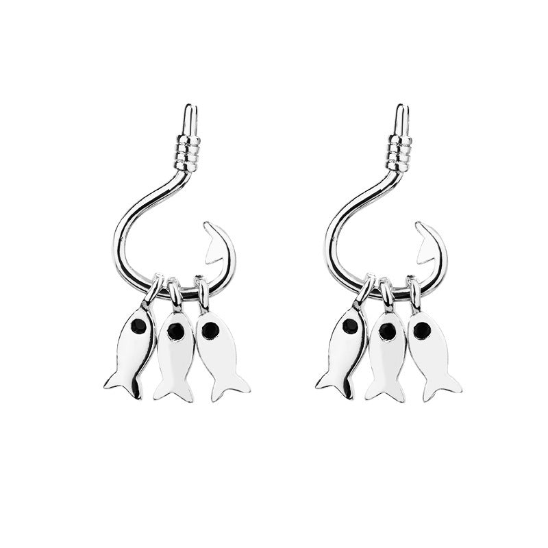 Fish Earrings Korean Style Personalized-Jewearrings