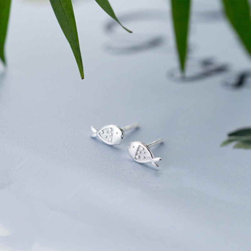 Fish Earrings Mini Marine Small Fish Earrings-Jewearrings