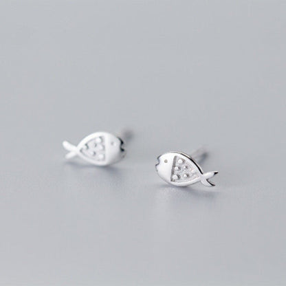 Fish Earrings Mini Marine Small Fish Earrings-Jewearrings