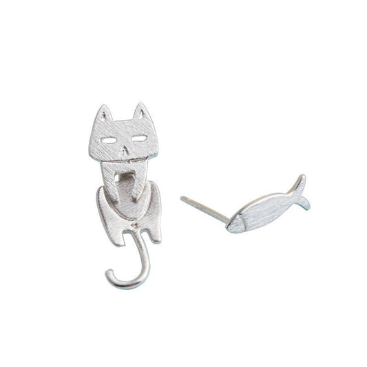 Fish Earrings Sterling Silver Fashion-Jewearrings