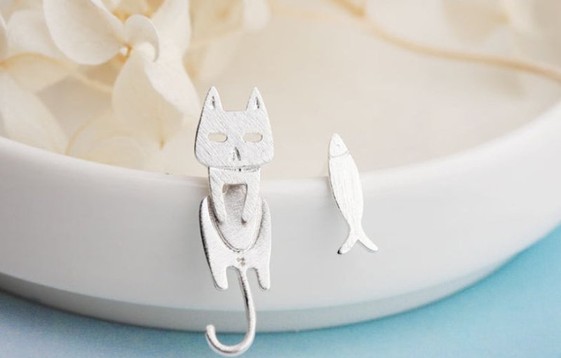 Fish Earrings Sterling Silver Fashion-Jewearrings