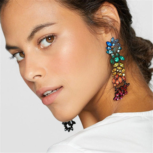 Flower Acrylic Earrings Women's Temperament Earrings-Jewearrings