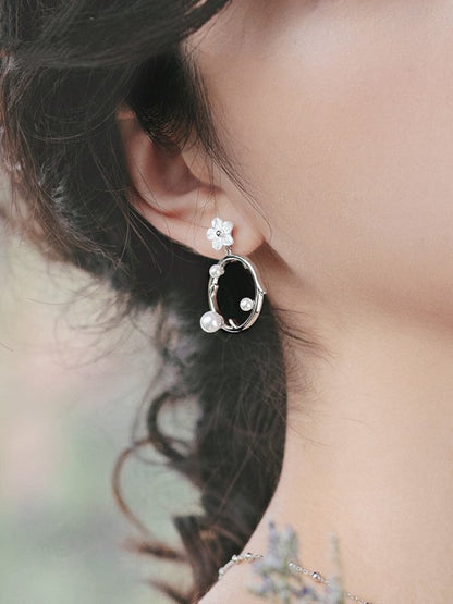 Flower Bud Qiong Branch Stud Earrings Women-Jewearrings