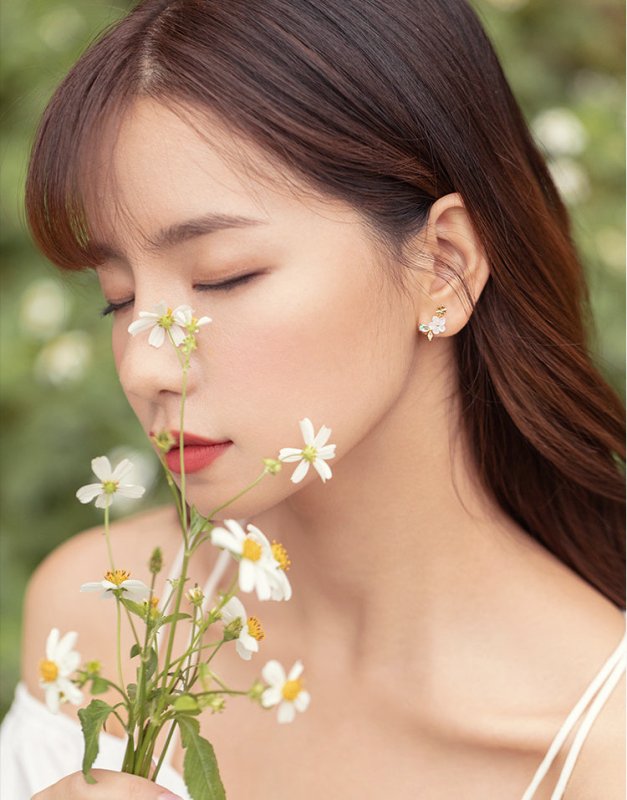 Flower Bud Weiming Flower Stud Earrings-Jewearrings