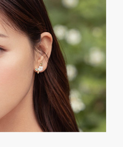 Flower Bud Weiming Flower Stud Earrings-Jewearrings