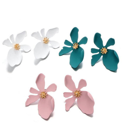 Flower Stud Earrings-Jewearrings