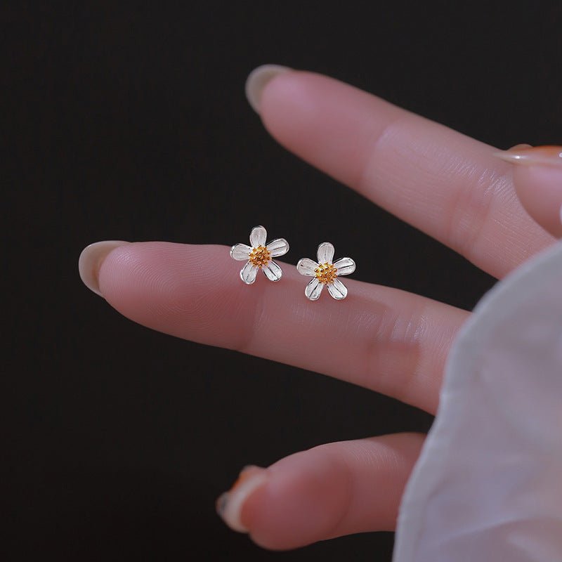 Flower Stud Earrings Simple Niche Design-Jewearrings