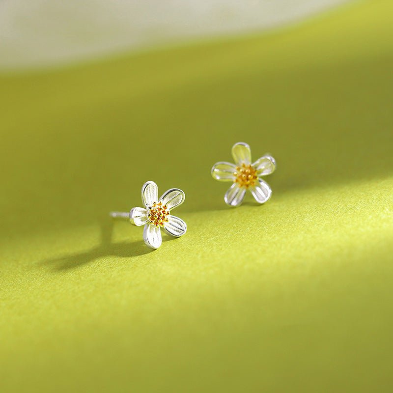 Flower Stud Earrings Simple Niche Design-Jewearrings