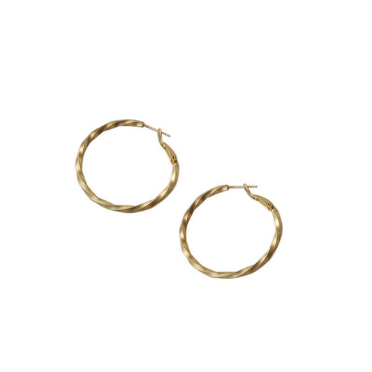 Folded gold earrings-Jewearrings