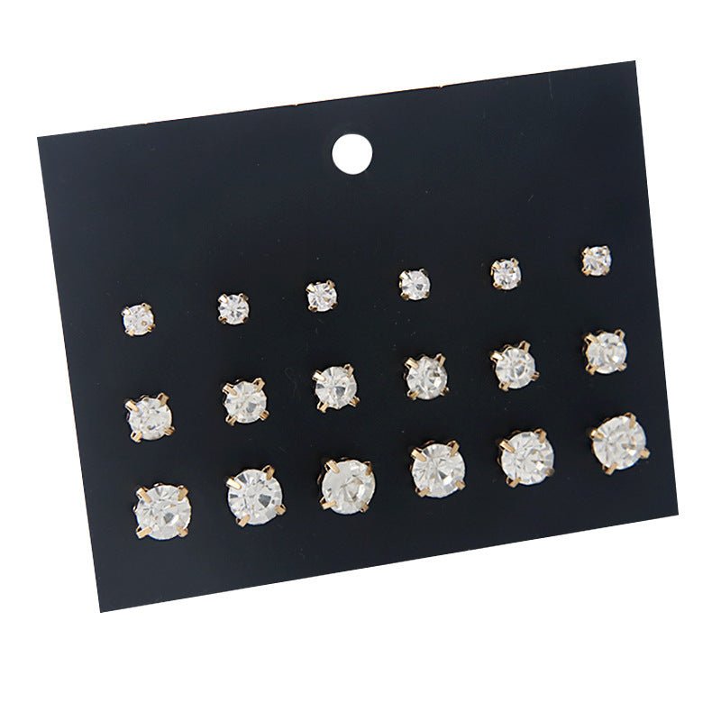 Four-claw Crystal Diamond Gold Fashionable Earrings Small Jewelry-Jewearrings