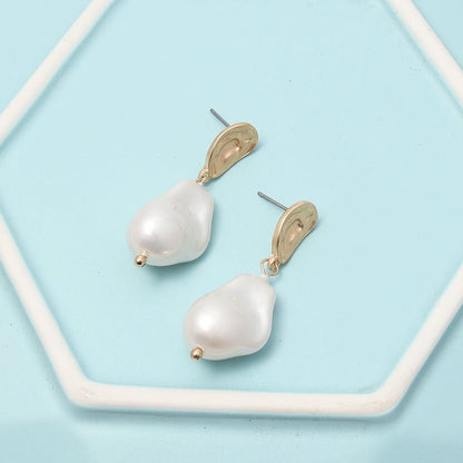 French Baroque High-end Fashion Female Pearl Alloy Series Exquisite INS Style Earrings-Jewearrings