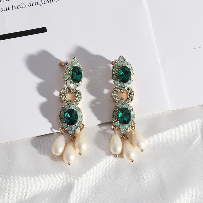 French Baroque High-end Fashion Female Pearl Alloy Series Exquisite INS Style Earrings-Jewearrings