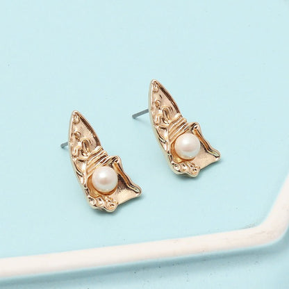 French Baroque High-end Fashion Female Pearl Alloy Series Exquisite INS Style Earrings-Jewearrings