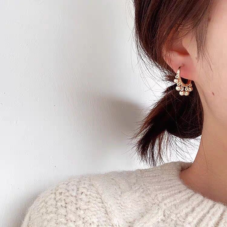 French Circle Hoop Earrings-Jewearrings