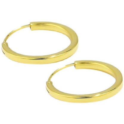 French Hoop Earrings Silver Plated Niche Design-Jewearrings