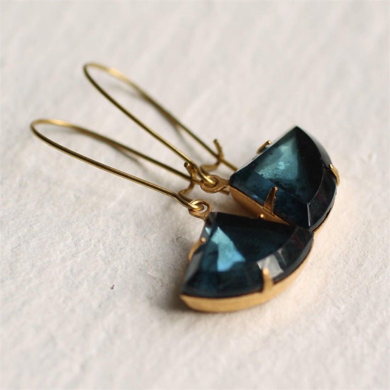 French Retro Style Blue Earrings Earrings Female-Jewearrings