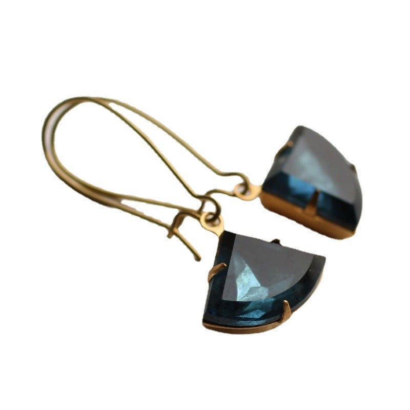 French Retro Style Blue Earrings Earrings Female-Jewearrings