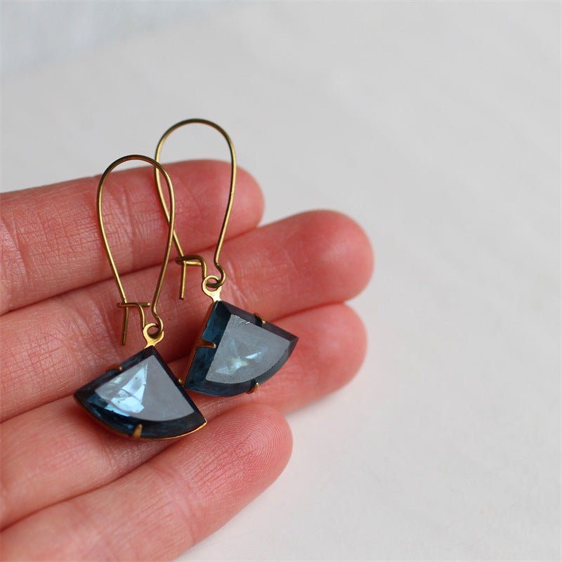 French Retro Style Blue Earrings Earrings Female-Jewearrings