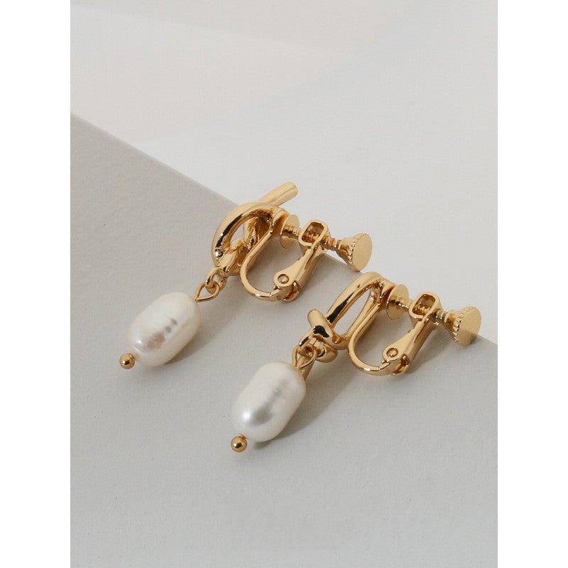 Freshwater Pearl Ear Clip Without Pierced Earrings-Jewearrings