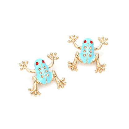 Frog Earrings Diamond Inlaid Earrings-Jewearrings