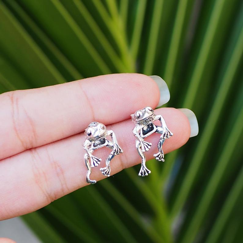 Frog Earrings Funny Animal Earrings-Jewearrings