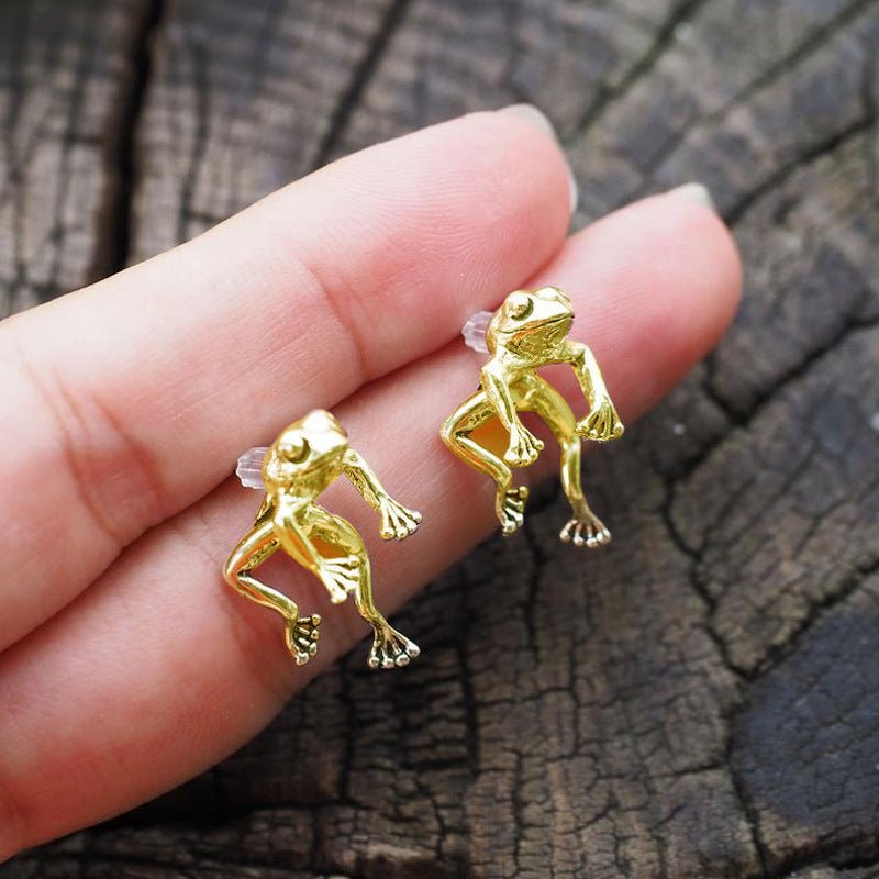 Frog Earrings Funny Animal Earrings-Jewearrings