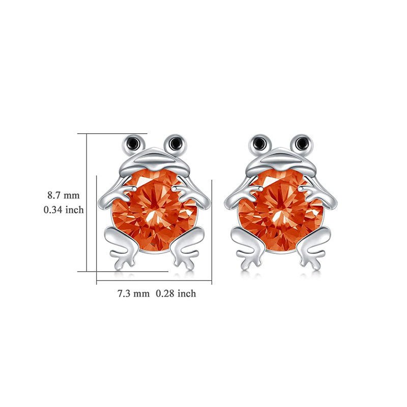 Frog Earrings Lovely Silver Earrings-Jewearrings